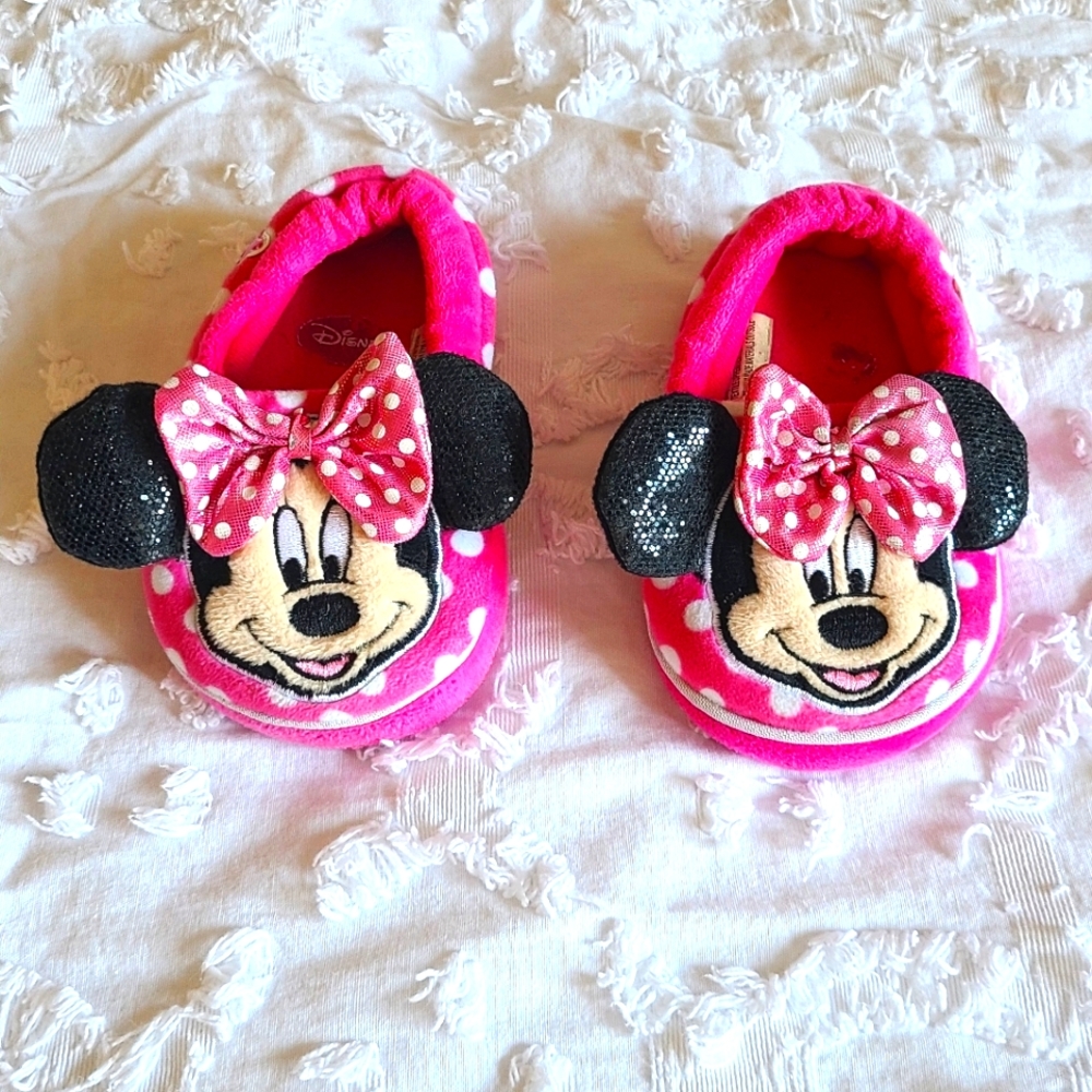 DINSEY Minnie Mouse Slippers for Toddlers Size S 5/6